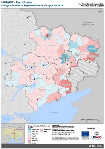UKR Map East Ukraine Change Of Registered IDPs 02 AUG 2018 A4