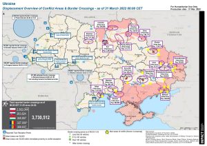 Ukraine Displacement Overview Map (as of 31 Mar 2022)