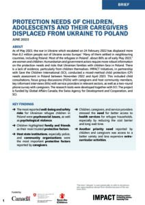 IMPACT Brief – Child Protection Assessment with Ukrainian refugees in Poland (2022-11 – 2023-4)