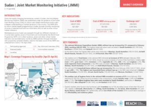 REACH Sudan, JMMI, factsheet, 2-11 April 2026