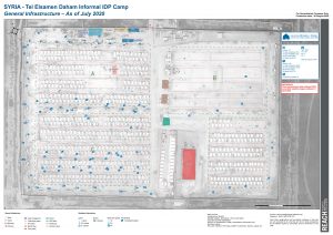 Tel Samen Daham Camp Infrastructure Map A0, Northeast Syria – July 2020