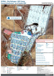 Roj Camp Infrastructure Map A0, Northeast Syria – December 2020