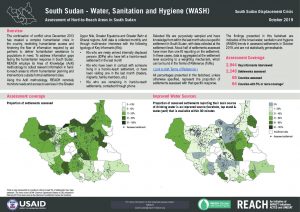 Assessment of Hard to Reach Areas, WASH Sectoral Overview, South Sudan - October 2019