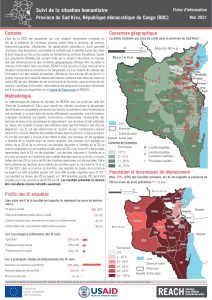 Suivi de la situation humanitaire au Sud Kivu, mai 2021