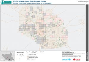 REACH SSD Map WASH Infra Rumbek Town Infrastructure types May2021