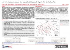 Evaluation de la situation humanitaire, régions du Sahel, Nord et Centre-Nord, Burkina Faso– Aperçu de la situation janvier-mars 2020