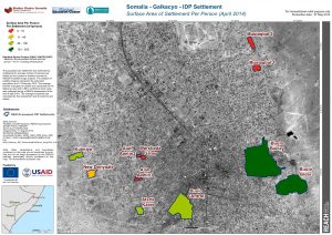 SOM_Map_Surface Area Per Person in Galkacyo IDP Settlements_6 May 2014_A3