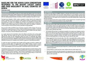 Cash consortium locust response in arid and semi arid lands (ASAL) counties second baseline factsheet, Kenya – November 2020