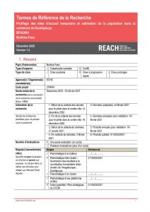REACH Burkina Faso Termes de référence Ouahigouya Profilage sites Décembre 2020