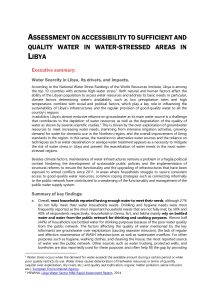REACH & WASH Sector Libya Report Water Scarcity Assessment August 2022