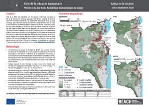 Suivi de la situation humanitaire au Sud Kivu, aperçu de la situation, juillet-septembre 2020