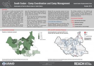 Assessment of Hard to Reach Areas, CCCM Sectoral Overview, South Sudan - October 2019