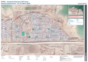 Areesheh Camp Extension Infrastructure Map A0, Northeast Syria – March 2020