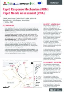 REACH Mozambique RRM Rapid Needs Assessment Factsheet  – Chilindi (14/10/24)