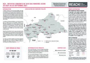 REACH RCA Fiche informative Suivi des marchés Aout 2021