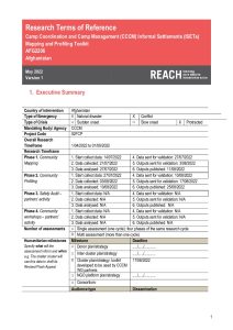 REACH – Afghanistan - TOR_Camp Coordination and Camp Management (CCCM)_ May 2022
