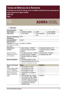 AGORA Niger Termes de Référence Evaluation sur l'accès au foncier et sur la cohésion sociale dans les communes des sites urbanisé de la région de Diffa Mai 2021