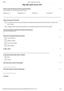 IRQ_Questionnaire_IDP_Key Informant Interview Form_Winter Shelter Assessment_Feb2015