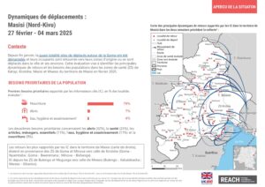 REACH RDC - Dynamiques de déplacements - Territoire de Masisi, Nord-Kivu: 27 février - 4 mars 2025