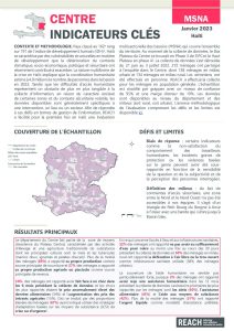 Evaluation multisectorielle des besoins (MSNA) 2022 - Résultats-clés - Département Centre