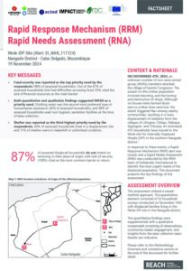 REACH Mozambique RRM Rapid Needs Assessment Factsheet – Ntole IDP Site, Nangade District (19/11/24)