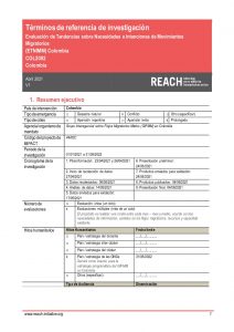 Términos de referencia de investigación - Evaluación de Tendencias sobre Necesidades e Intenciones de Movimientos Migratorios (ETNIMM) Colombia, abril 2021