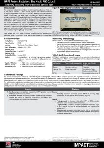HPF2_IMPACT_SSD_Factsheet_Wau_DfidEstSikaHadidPHCC_May2017