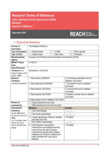 REACH Moldova Older Individuals Needs Assessment (OINA) 2024 Terms of Reference