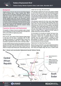 SSD_Profile_Tambura Displacement Brief_November 2017