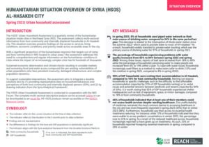 Urban Humanitarian Situation Overview in Hasakeh city - Spring 2023