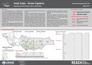 SSD_Factsheet_Assessment of Hard-to-Reach Areas in Greater Equatoria_August 2017