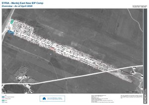 Menbij East New Camp Infrastructure Map A0, Northeast Syria – April 2020