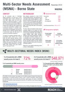 2019 Multi-Sector Needs Assessment Borno State, Nigeria - Nov 2019 Factsheet