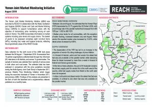 REACH Yemen - Situation Overview - Joint Market Monitoring Initiative - August 2018