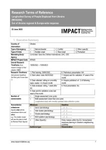 IMPACT Ukraine Migration Longitudinal Study TORs (June 2022)