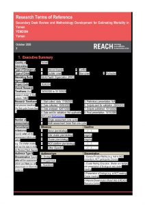 REACH_YEM_Terms of Reference_Mortality Methodology_Oct 2020