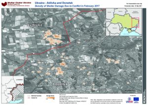 Map_Eastern Ukraine_Density Of Shelter Damage in Avdiivka and Dontesk_27FEB2017_A4