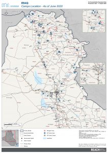 Iraq Reference Map Camp Location - August 2020 - A1