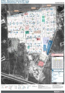 Washokani Camp Infrastructure Map A0, Northeast Syria – August 2020
