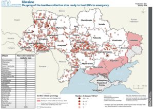 REACH, Ukraine, IDP Collective Site Monitoring, Map, Ready to Host Sites, January 2024