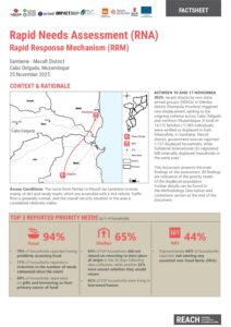 REACH Mozambique RRM Rapid Needs Assessment Factsheet – Sambene – Mecufi District (25/11/2025)