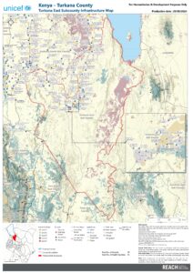 REACH WASH Infrastructure Map Turkana East Subcounty August 2024