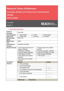 REACH SSD Rapid EVD Knowledge Assessment Dataset
