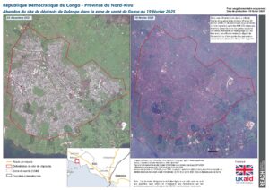 REACH RDC - Abandon de sites de déplacés à Goma et ses alentours au 18 février 2025 - Zone de santé de Goma, Nyiragongo, Karisimbi et Kirotshe, Nord-Kivu