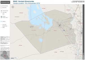 Iraq Reference Map Kerbala Camp Location A1 – November 2019
