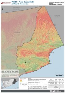 REACH YEM MAP Al Maharah HVA FloodSusceptibility 16APR2020 A4 V2