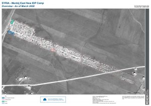Menbij East New Camp Infrastructure Map A0, Northeast Syria – March 2020