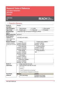 REACH Romania Area Based Assessment Term of Reference July 2022