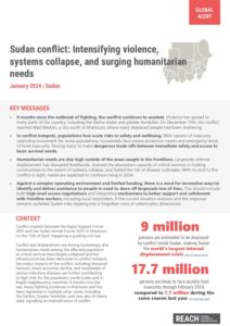Sudan conflict: Intensifying violence, systems collapse, and surging humanitarian needs