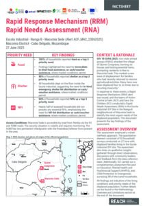 REACH Mozambique RRM Rapid Needs Assessment Factsheet – Escola Industrial – Macomia District (27/06/25)